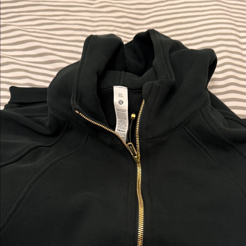 Lululemon Athletica Green Hoodie with Gold Zipper